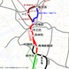 なにわ筋線などの新線構想の想定ルート。なにわ筋線は新大阪駅や北梅田の開発エリアから難波・関空方面に短絡するルートを構成する。